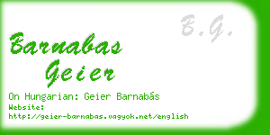 barnabas geier business card
