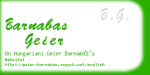 barnabas geier business card